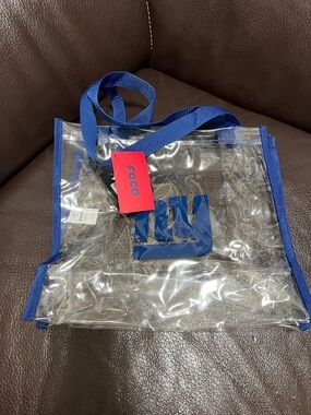 NFL Clear Tote with Navy Blue Trim and Blue Logo